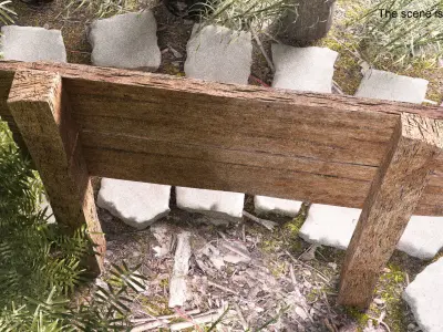 Old Wooden Road Sign Board 3D model