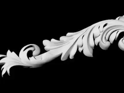 Central decor ornament for furniture 3D model 942