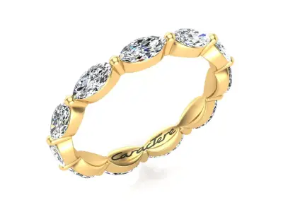 Eternity Band With Marquise Stones 3D print model