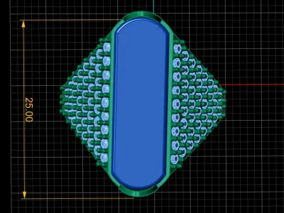 RED RUBY CHARM RING 3D PRINTABLE MODEL 3D print model