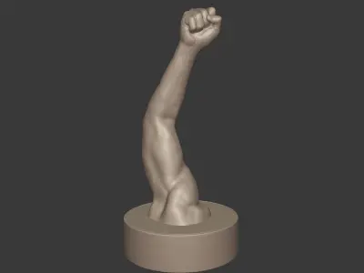 Hand - Fist - Arm Figurine -- Ready for 3D Printing 3D print model