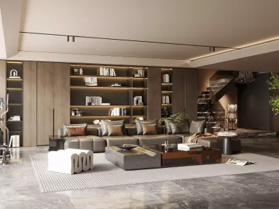 Indoor model of the reception room 3D model