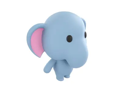 Character136 Rigged Elephant 3D model