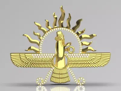 farvahar gold pendant jp0182 3D print model