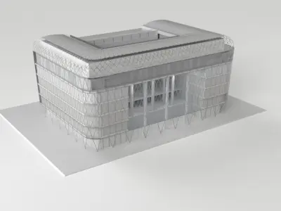 Vorosmarty square business center - Budapest Low-poly 3D model