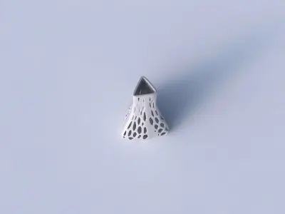 Vase grounded triangle with organic lattice 2 3D print model