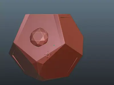 dedecahedron box with hinge  3D print model