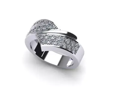 diamond ring 3D print model 37