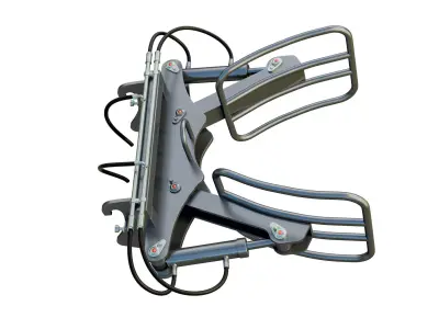 Clamp attachment for round bales Low-poly 3D model