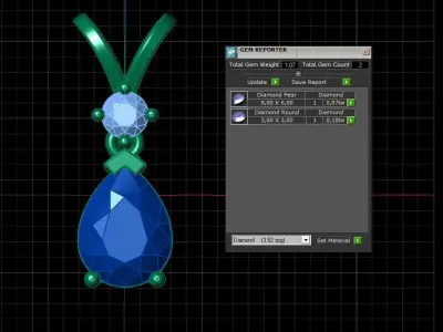 Pendant Pear 8x6 3D print model