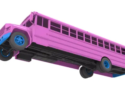 School bus for Figure 8 racing Version 2 Scale 1 to 25 3D print model