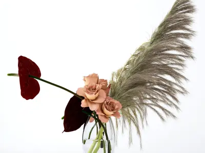 Pale roses and Co 3D model