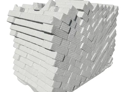 Pallet of bricks 3D model