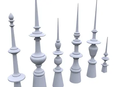 Architectural Metal Finials 0098 07-12 3D model