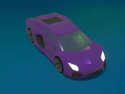 low-poly car sports Low-poly 3D model