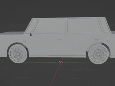 Simple Car Low-poly 3D model