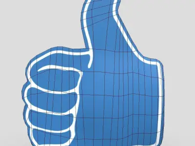 Foam Finger Thumb Low-poly 3D model