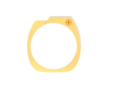 Mens gemstone diamond men Ring with details images 06 3D print model