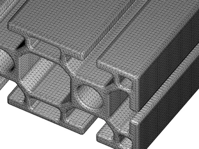 Industrial Aluminium Profile 3D print model