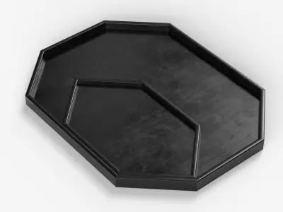 Serving Tray Low-poly 3D model