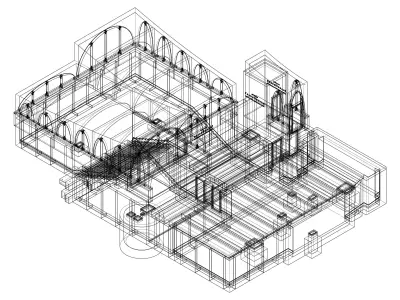 Subway Station Entrance with Elevator in Kyiv 3D model