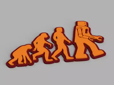 Evolucion Sheldon Cooper From Big Bang Theory  Logo Cuadro Pared Free 3D print model