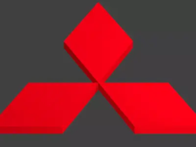 Mitsubishi Logo Low-poly 3D model