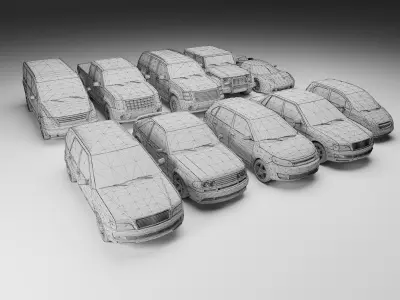 Lowpoly Car Pack Low-poly 3D model