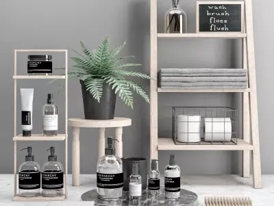 bathroom decor set 3 3D model