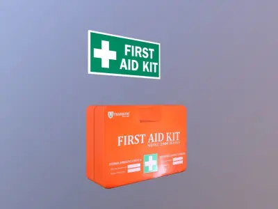 First Aid Kit Low-poly 3D model