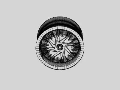 Classic wheel rim 3D model