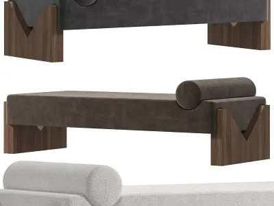 V Day Bed 3D model