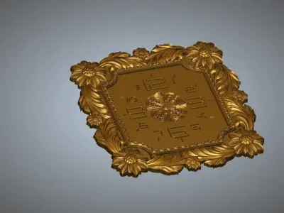 Watch gold clock 3D print model