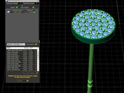 Diamond Jewelry Earring 3D print model 5