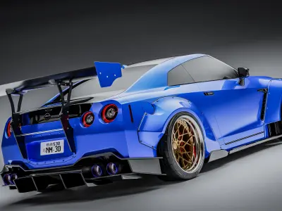 Nissan GTR R35 Liberty Walk Type 2 3D model