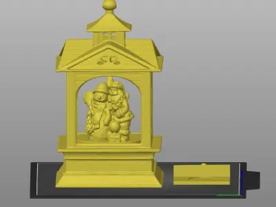 christmas lantern tea battery light holder  3D print model