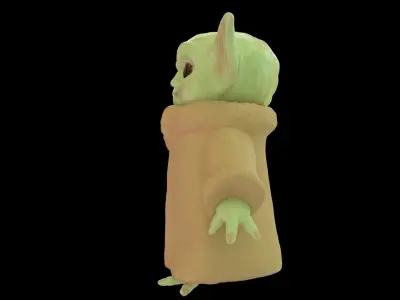 Grogu Baby yoda Low-poly 3D model