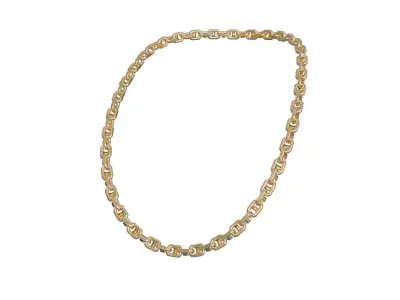 Gold Link Chain Low Poly 3D Model Low-poly 3D model