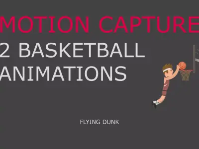 Basketball motion capture 3D mode flying dunk 3D model
