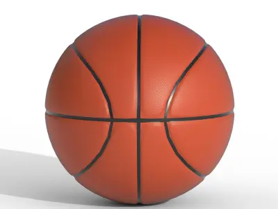 Basketball Ball Low-poly 3D model 5