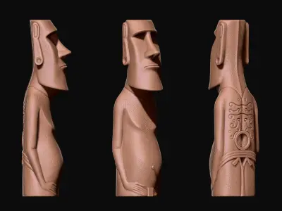 Moai Paro - Ahu Te Pito Kura 3D print model