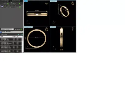 Band 3dm Render Details gold wedding 3D print model