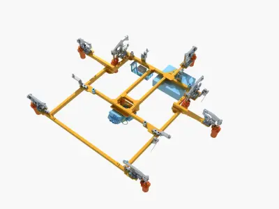 Industrial Equipment 44 - Car Front Floor Fixture 3D model