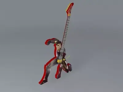 IRON MAN Guitar Free 3D model