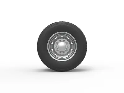 Rear double wheel of Pulling Semi truck Scale 1 to 25 3D print model