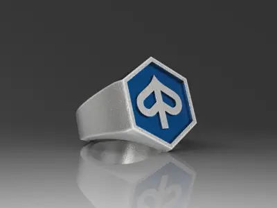 Piaggio logo ring 3D print model