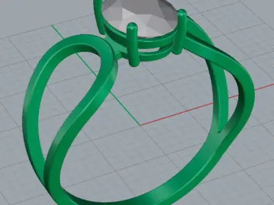 Anel Gota Oval Martell 20034  3D print model