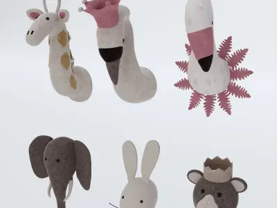 Fluffy Wall Toys 3D model