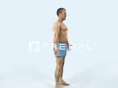 Fortitude F Animated Rigged Beach Sports Man Low-poly 3D model
