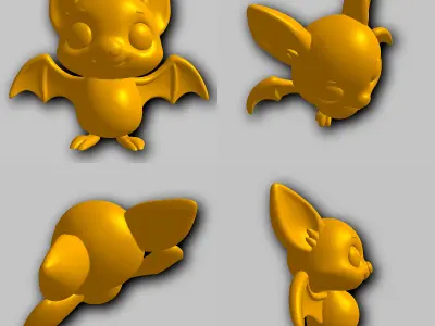 Bat - Kawaii Animals Collection 3D print model
